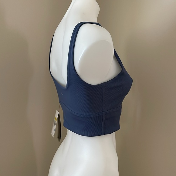 (NWT) Nike Zenvy Rib Women’s Light Support Non Padded Longline Sports Bra, Small - Picture 4 of 16